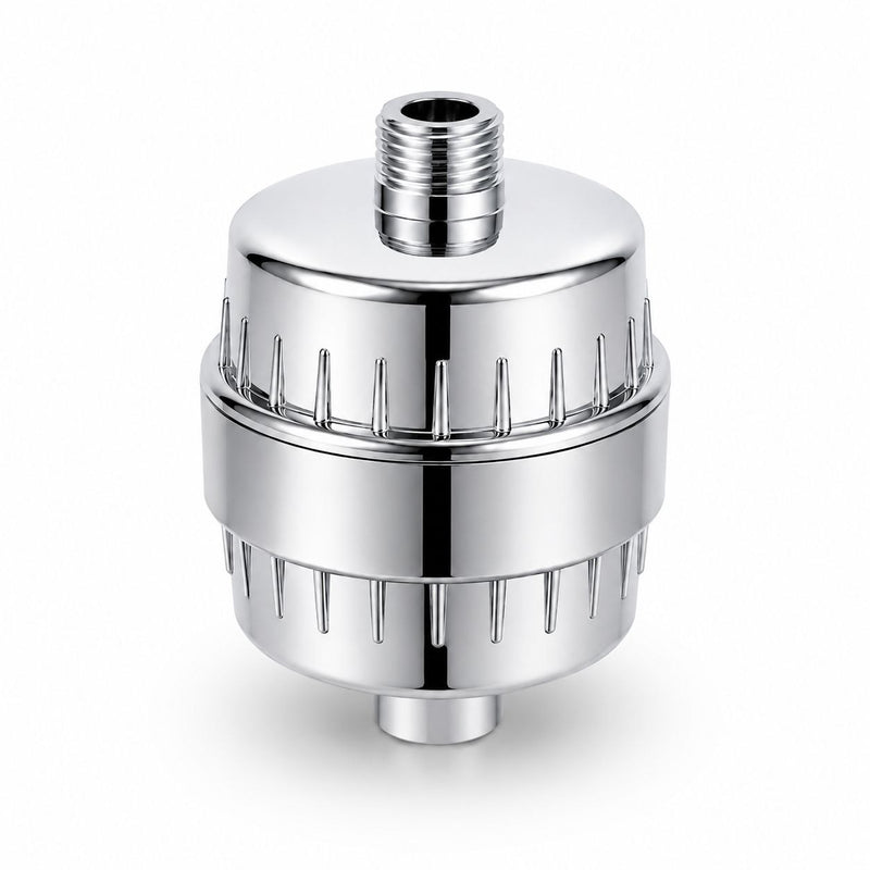 Premium Inline Shower Filter – Universal G1/2, Chrome | Hair & Skin Protection | Universal Shower Water Filter for Bathroom