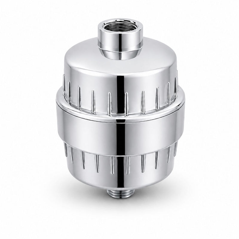 Premium Inline Shower Filter – Universal G1/2, Chrome | Hair & Skin Protection | Universal Shower Water Filter for Bathroom