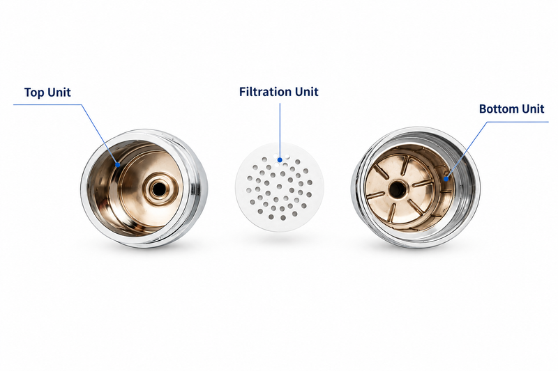 Premium Inline Shower Filter – Universal G1/2, Chrome | Hair & Skin Protection | Universal Shower Water Filter for Bathroom